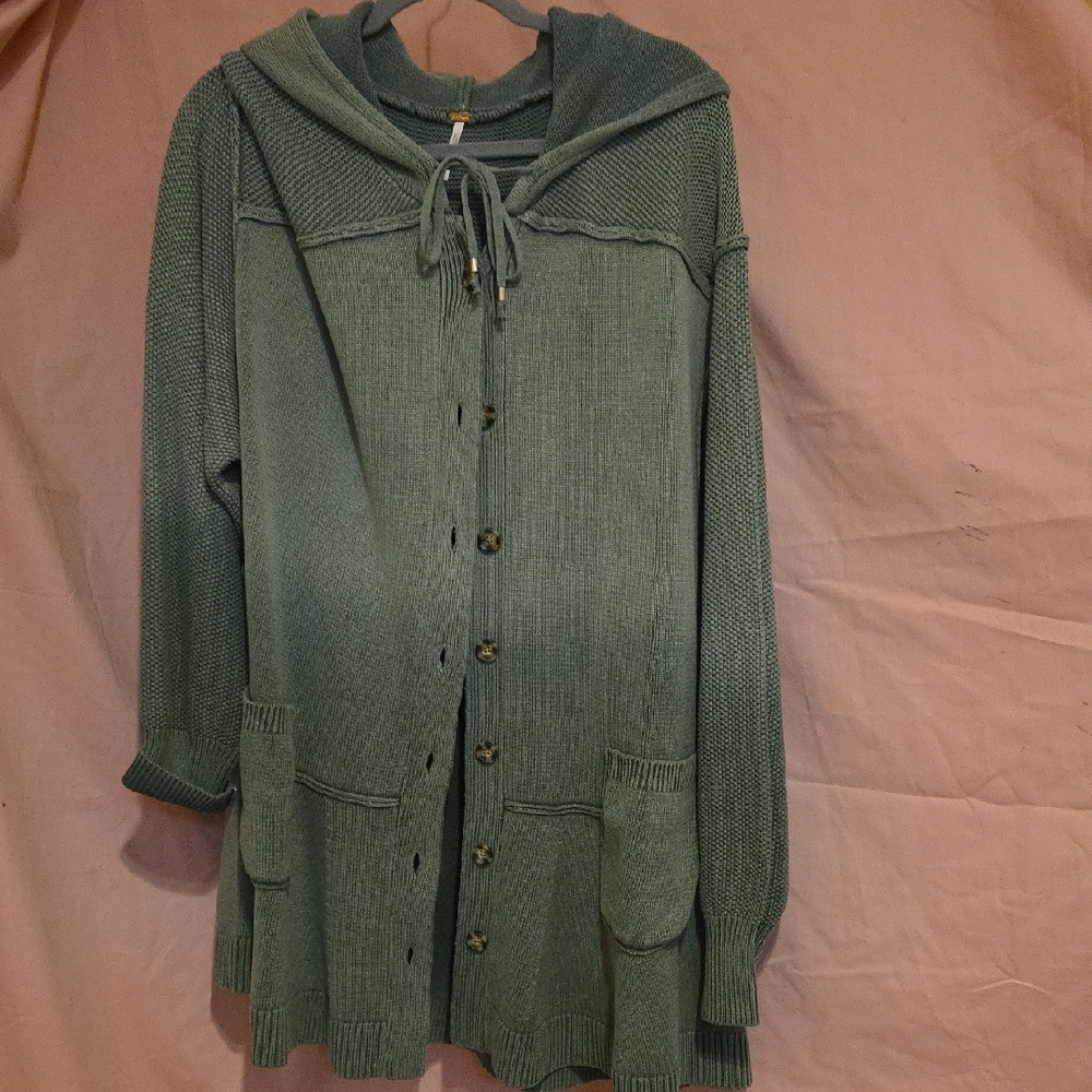 Free People Hooded Cardigan